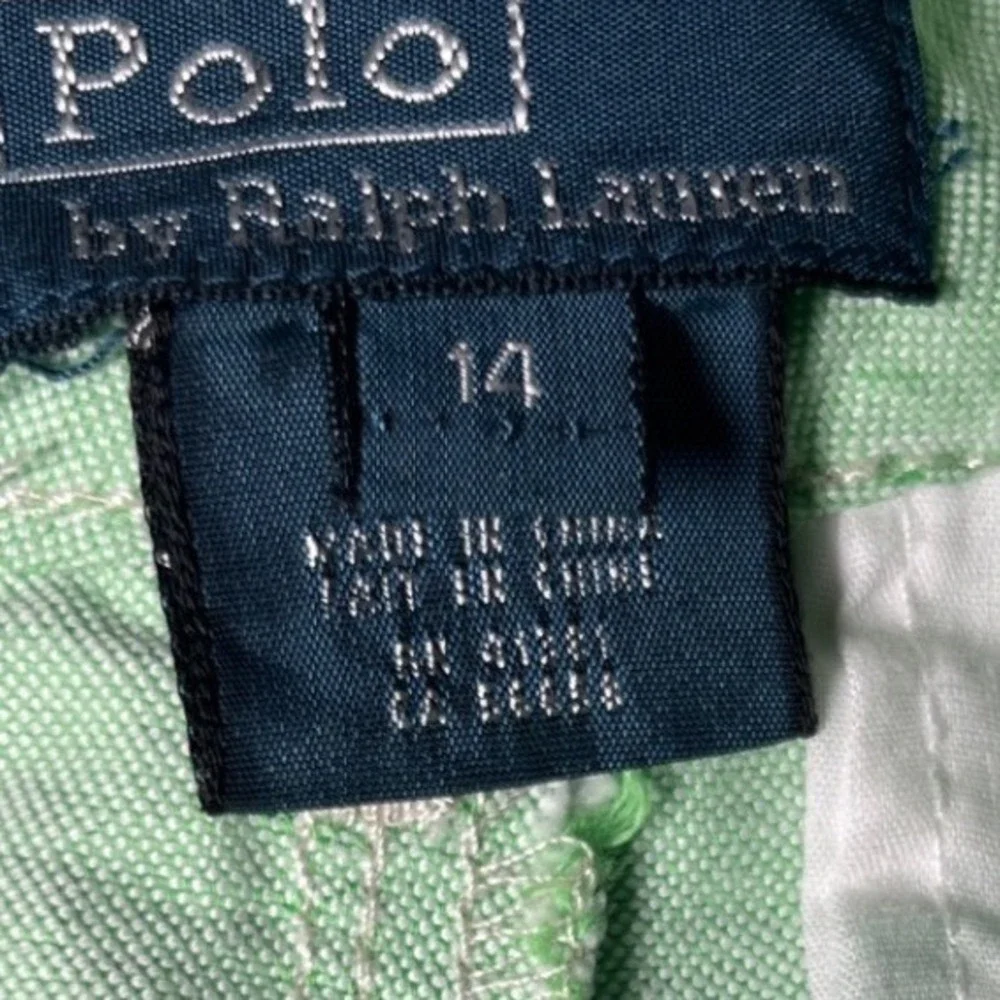 Boys Mint Green Oxford Pants Straight‎ Leg Polo Ralph Lauren 14